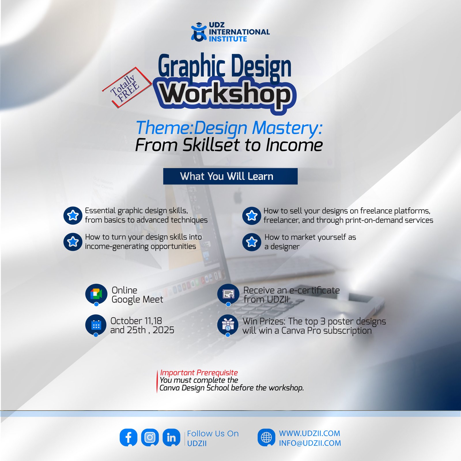 Design Mastery: From Skillset to Income โ A Hands-On Graphic Design Workshop for 2025.